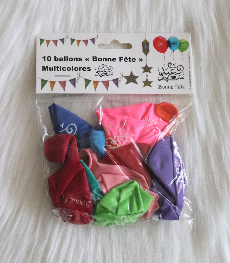 Ballon Bonne Fête Multicolores - Décorations Fêtes 