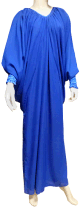 Robe Abaya modele papillon pour femme - Taille standard - Couleur Bleu Roy