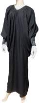 Robe Abaya Mastour modele papillon pour femme - Taille standard - Couleur Noir