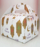 Boite cadeau Aid Moubarak (14,5 x 12 x 16 cm) - Special alimentaire (Gateaux ou tout autres objets) - Theme Lanterne et etoile