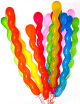 Pack de 10 ballons multicolores sous forme de spirales (special fetes)