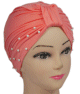 Bonnet egyptien perle de couleur rose