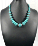 Collier ethnique artisanal avec pierres turquoise