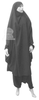 Jilbab deux (2) pieces cape et sarouel (pantalon) - Couleur Gris ardoise