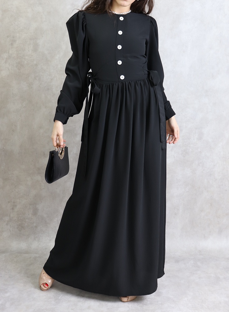 Robe longue style classique pour femme - Couleur noire - Prêt à porter et  accessoires sur