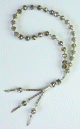 Chapelet "Subha" de luxe a 33 perles en cristal brillant effet argente