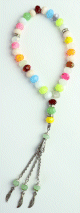 Chapelet (Sebha) de luxe a 33 perles en cristal multicolore