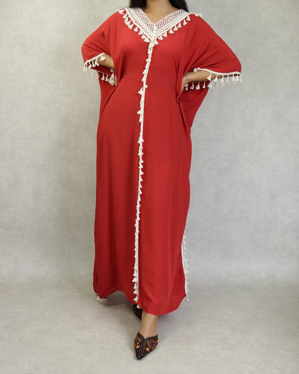 Robe papillon style oriental pour la maison et l'été (Robes extra-large et  grande taille pour femme) - Couleur Rouille - Prêt à porter et accessoires  sur