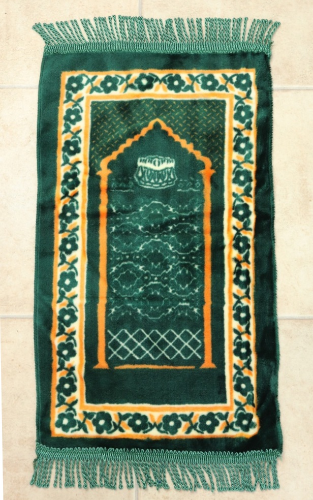 Tapis de prière enfant musulman (Sajadat-Salate) - Couleur Vert