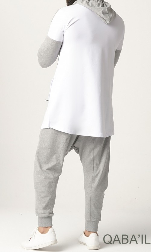 Ensemble QC PULSION - Sportswear Homme Marque Qaba'il - Couleur Blanc