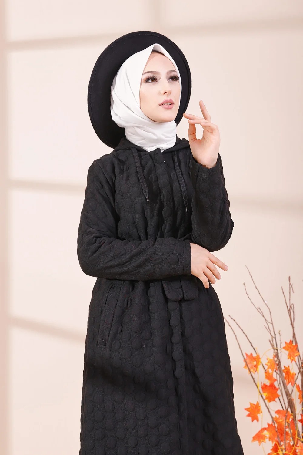 Imperméable à capuche pour femme (Vêtement Hiver Tendance pour Hijab  Saisons Automne Hiver) - Couleur kaki