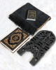 Pack Noir : Le Noble Coran bilingue (francais/arabe) - La Citadelle du Musulman - Porte Coran - Tapis (Cadeau Muslim pour homme / mari)