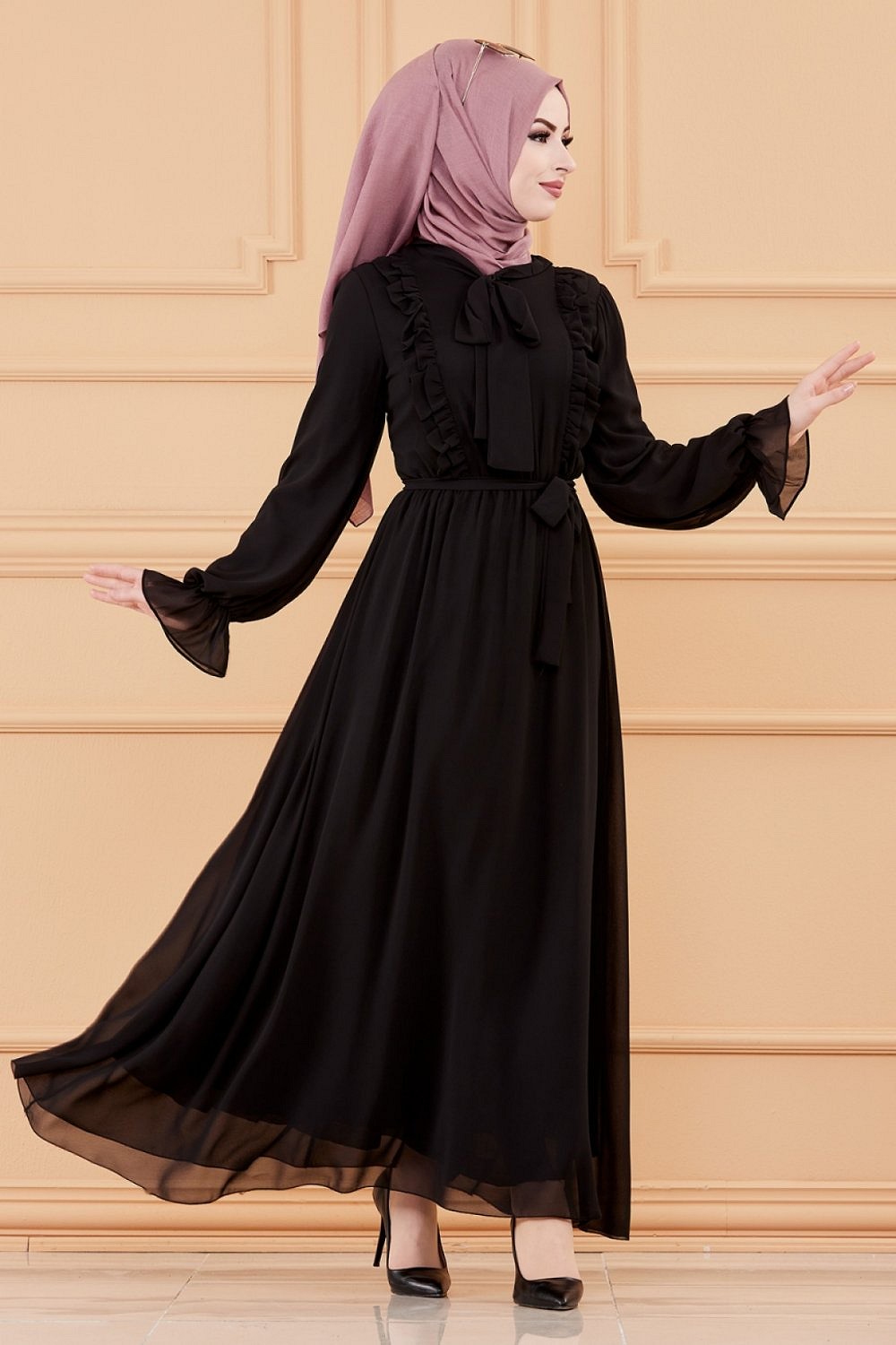 Robe De soirée élégante à manches longues pour femmes, Hijab