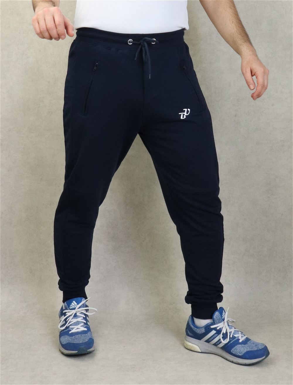 Pantalon Jogging léger homme grandes poches zip - Marque Best Ummah -  Couleur Bleu marine