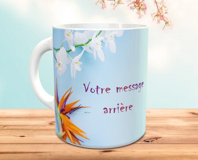 Mug cadeau original - Tasse avec deux messages personnalisés avec