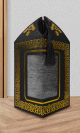 Boite doree avec pompon et son tapis assorti (idee coffrets cadeaux musulmans) - Couleur Noire