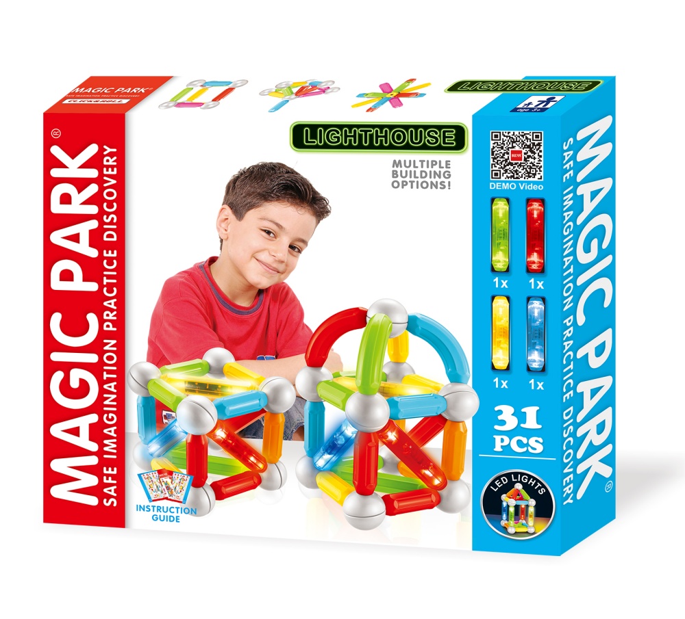 Magic Park : Jeu magnétique d'éveil de construction pour enfants à partir  de 3 ans (30 pièces) - Jeu / jouet sur