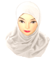 Hijab deux pieces blanc casse