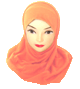 Hijab deux pieces couleur saumon