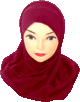 Hijab deux pieces bordeaux