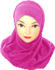 Hijab deux pieces magenta